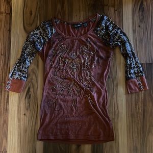 Miss Me Orange Shirt L